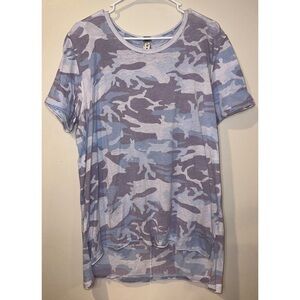 We The Free Clare Sky Combo Camo Army T-Shirt Green‎ Brown Womens Size Medium